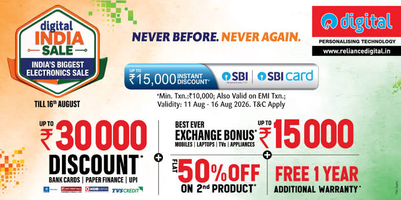 Reliance Digital launches D.I.S.C.O. sale with offers on electronics Reliance Digital launches D.I.S.C.O. sale with offers on electronics